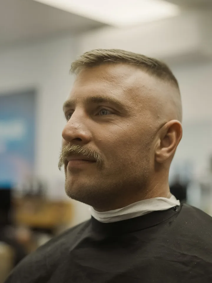 Textured crop and clean fade at Golden Four